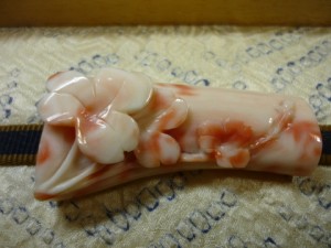 出張買取　珊瑚　帯留め　東京　世田谷