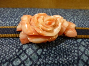 出張買取　珊瑚　帯留め　東京　世田谷
