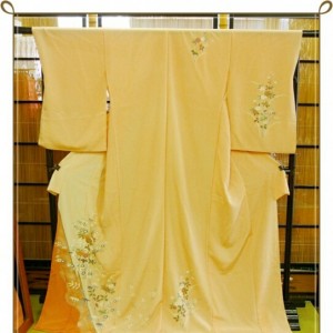 訪問着 仮絵羽 未仕立 八掛なし ちりめん 舞台 リメイク