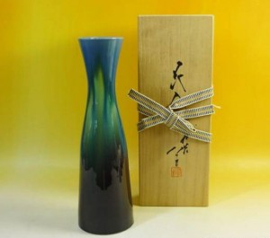 人間国宝 徳田八十吉 正彦 彩釉 花入