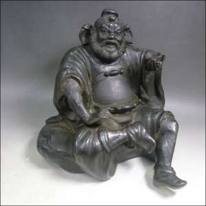 古銅 ブロンズ 鐘馗　置物