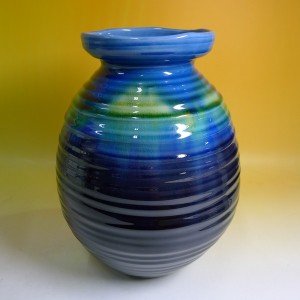 人間国宝　三代　徳田 八十吉(正彦銘)　花生