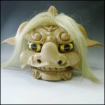 井波 彫刻　荒井 寿斎　木彫　獅子頭　