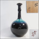 九谷焼　人間国宝　三代徳田 八十吉　正彦銘　花生