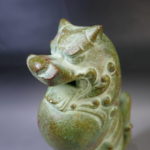 銅製 獅子香炉 日展彫刻家 三枝惣太郎