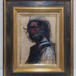 鴨居玲　パステル画