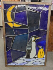 ペンギン　ステンドガラスの出張買取