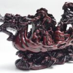 中国美術唐物龍舟仙人置物