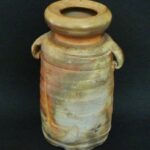 備前焼の買取　陶正園　木村陶峰造　窯変焼締耳付花瓶