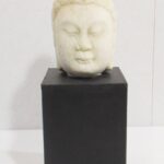 石像 石仏 観音様 石 仏様 顔 頭部 置物 オブジェ