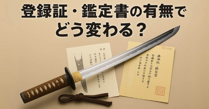 登録証、鑑定書の有無でどう変わる