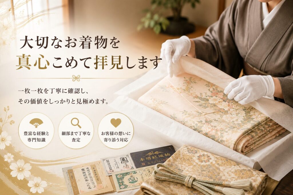 大切な置物を真心込めて拝見致します