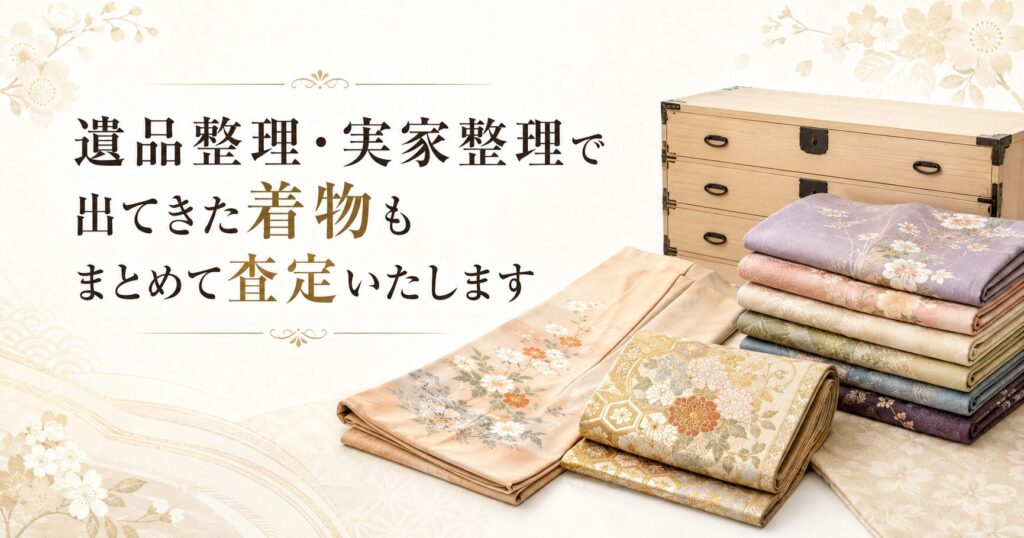 遺品整理・実家整理で出てきた着物もまとめて査定いたします