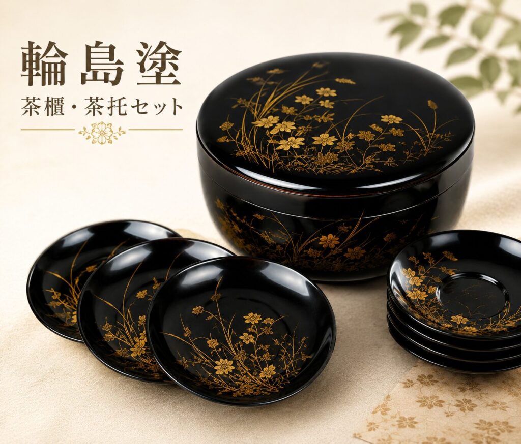輪島塗 茶櫃・茶托