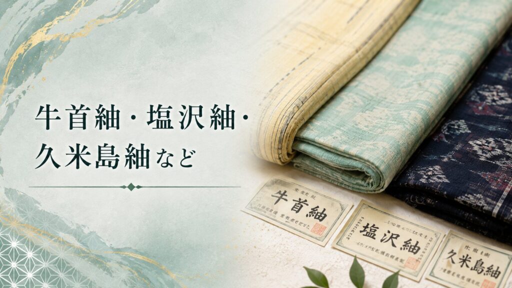 牛首紬　塩沢紬　久米島紬などの買取