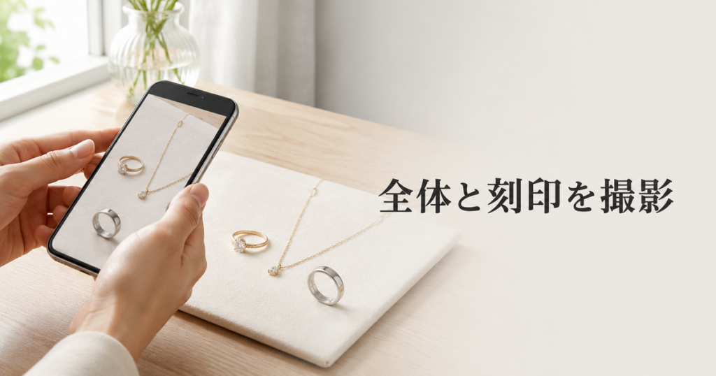08_LINE写真査定_全体と刻印を撮影