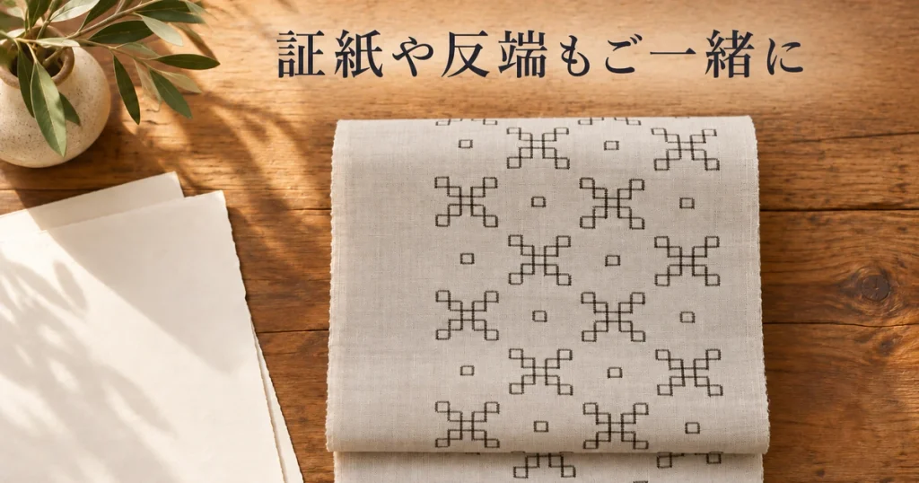 能登上布の証紙と反端
