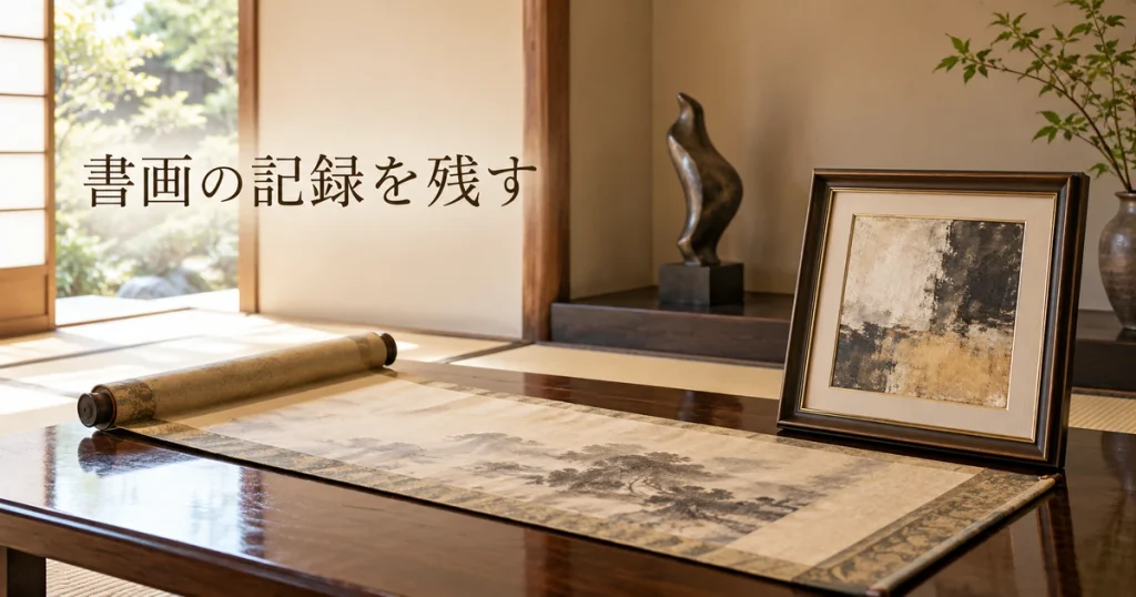 掛軸と絵画彫刻