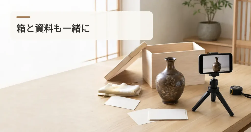 箱・共布・資料と写真の撮り方